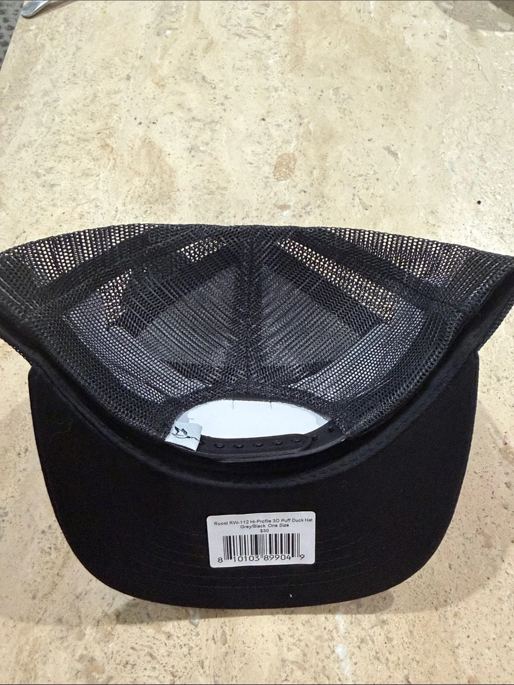 Roost Waterfowl RW-112 Hi-Profile 3D Puff Duck Hat Grey Black NEW